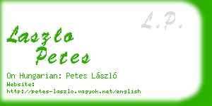laszlo petes business card
