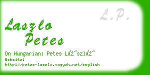 laszlo petes business card